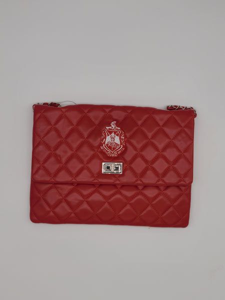 Embroidered Delta Sigma Theta Quilted Crossbody