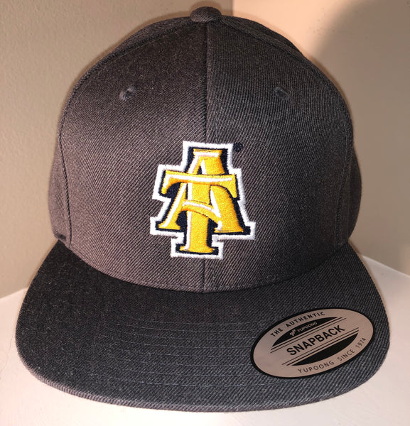 Embroidered NC A&T 6-Panel Structured Flat Visor Classic Snapback