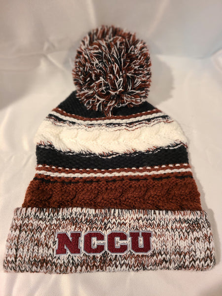 Embroidered NCCU Pom Beanie