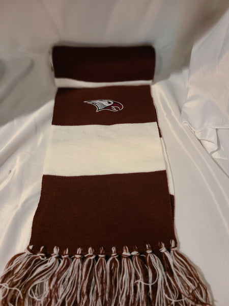 Embroidered NCCU Maroon and White Scarf